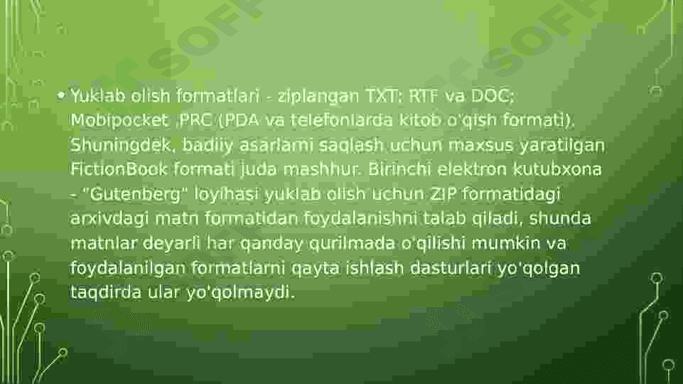 Elektron kutubxona ma’lumotlari uchun formatlar 4