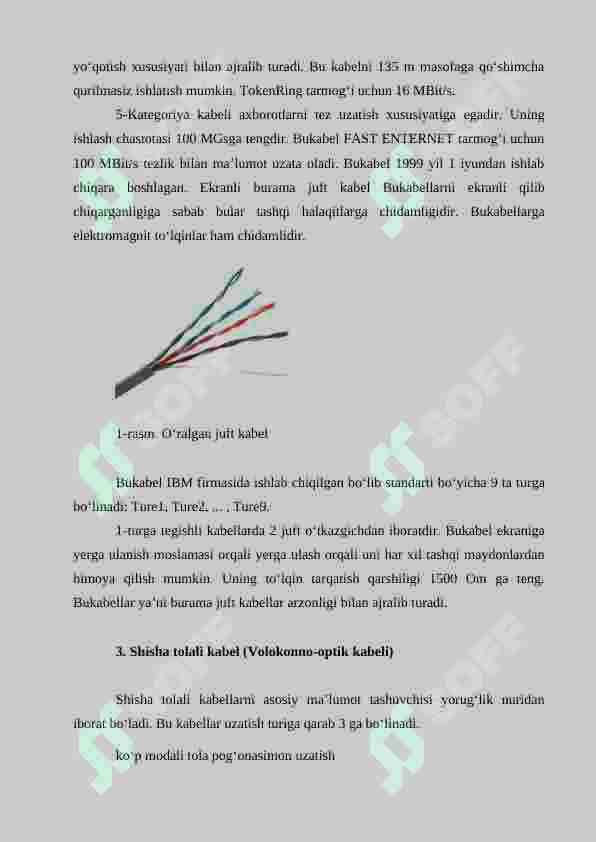 Elektrik aloqa kabellari. 3