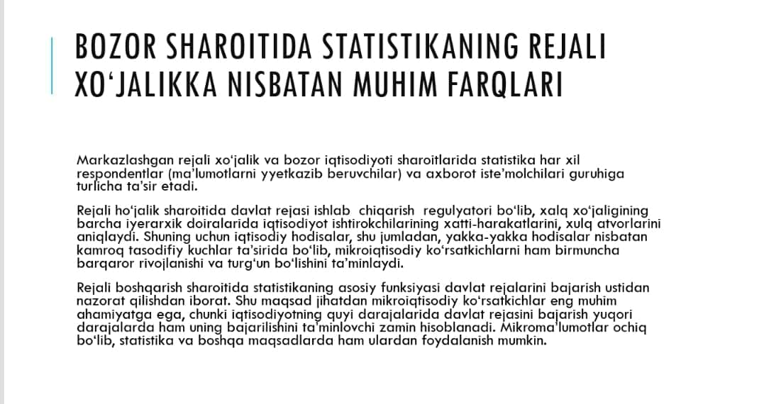 Statistik kuzatish uslubiyati 1