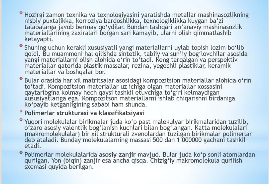 POLIMER KOMPOZITSION MATERIALLARNING  MEXANIK VA TRIBOTEXNIK XOSSALARI 1