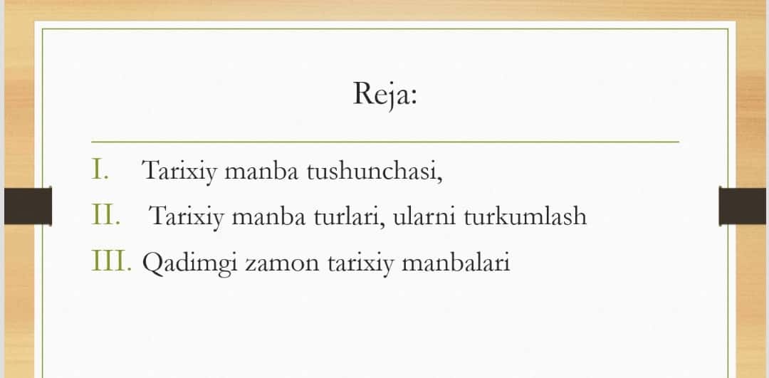Tarixiy mаnbаlаr va ularning аsоsiy turlаrini o‘rganish 1