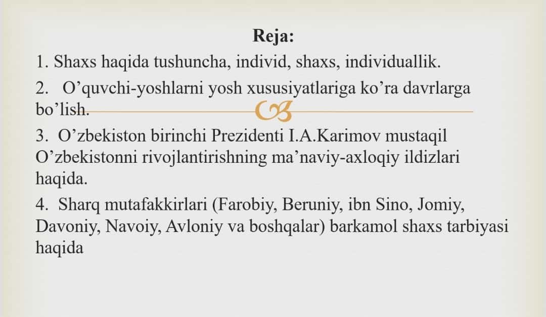 Shaxs rivojlanishining umumiy qonuniyatlari 1