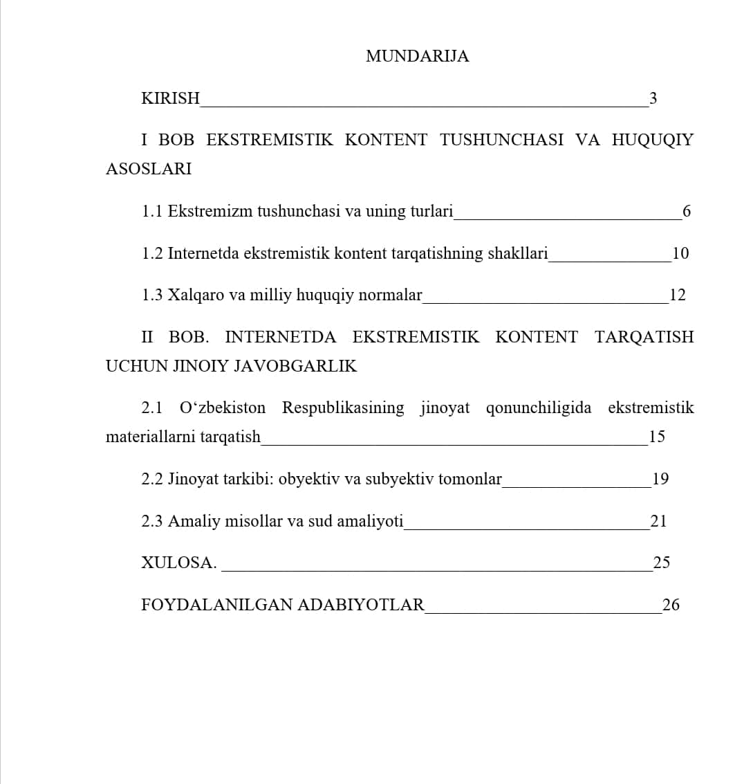 Internetda ekstremistik kontentni tarqatish uchun jinoiy javobgarlik 1