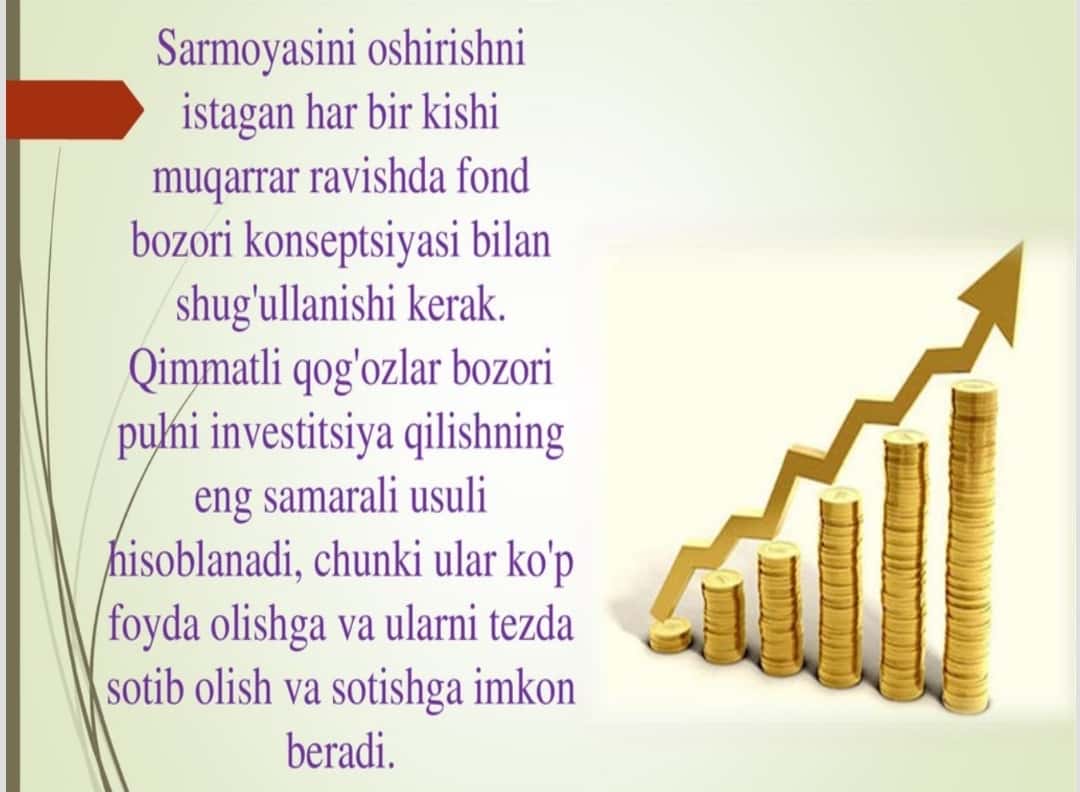 Qimmatli qogʻozlar bozorining mohiyati 1