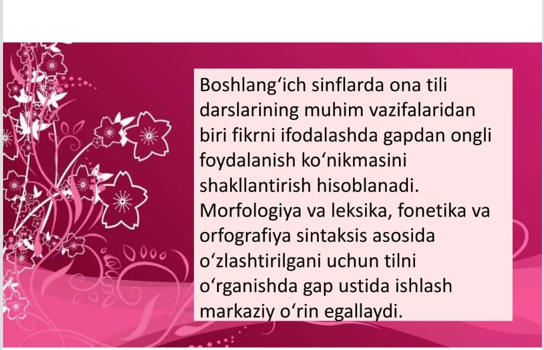 So’z birikmasi va gap ustida ishlash. 1