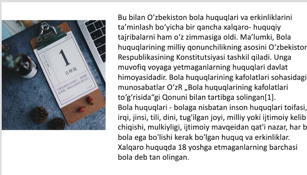 Media Muhitda bola huquqlar 1