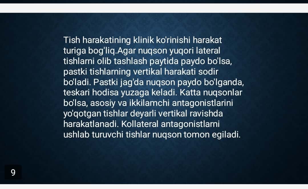 Tish va tish qatorlari deformatsiyalari 1