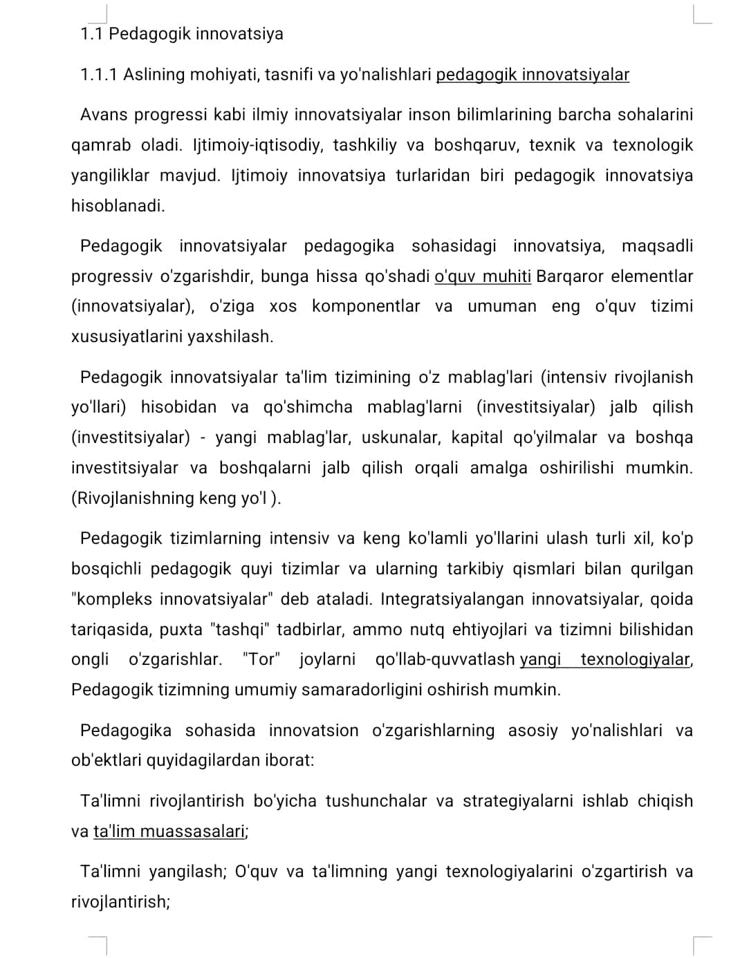 Boshlang’ich ta’limda o’qituvchilarni innovatsion faoliyatga yondashuvini shakllantirish 1