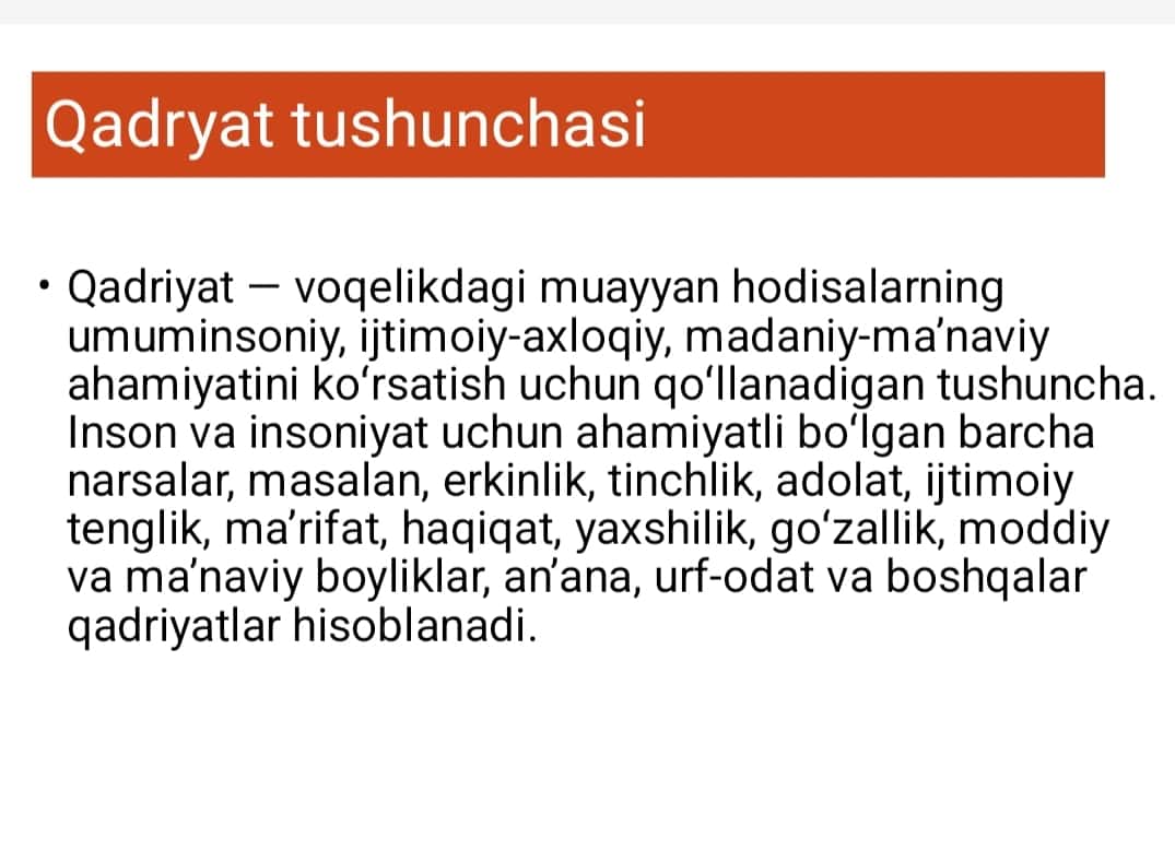 Qadriyatlar nazaryasining shakllanish tarixi 1