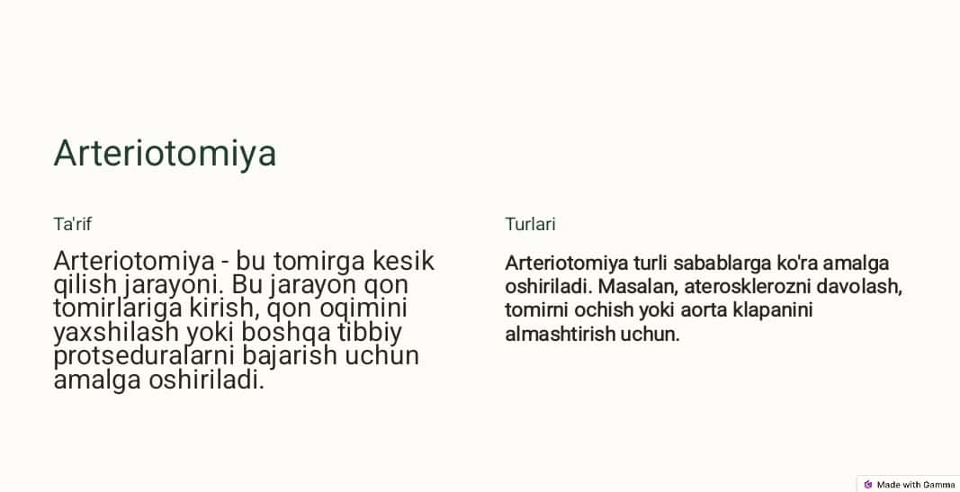 Arteriotomiya va Karotid Endarterektomiya 1
