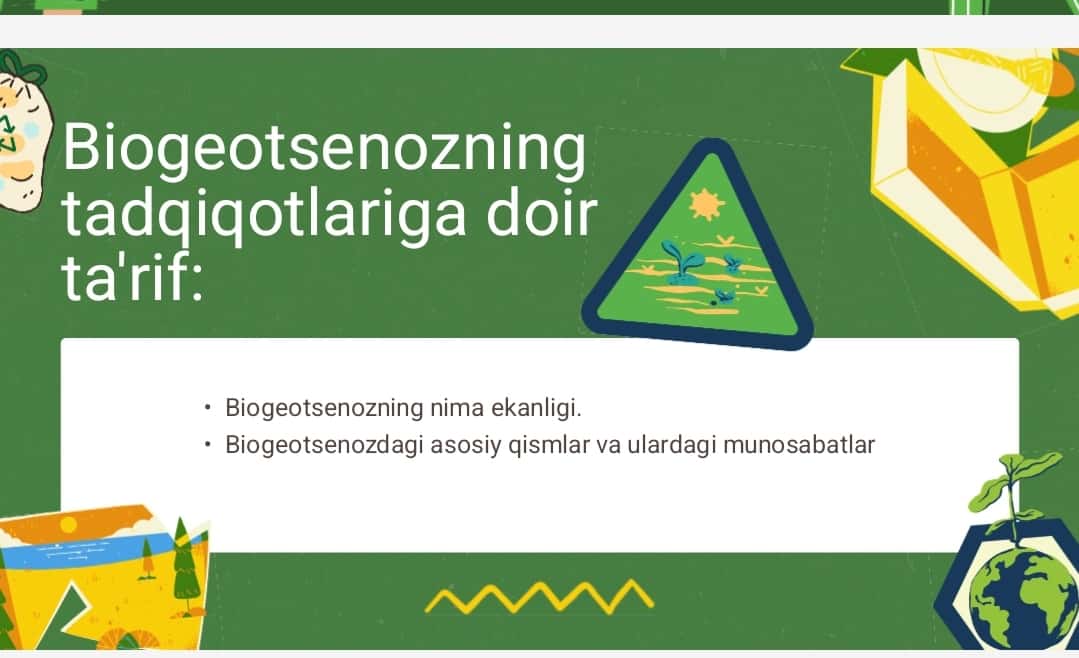 Biogeotsenozlar va ularning xususiyatlari 1