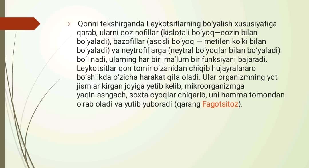 Leykotsitlar,tibbiyotdagi ahamiyati 1