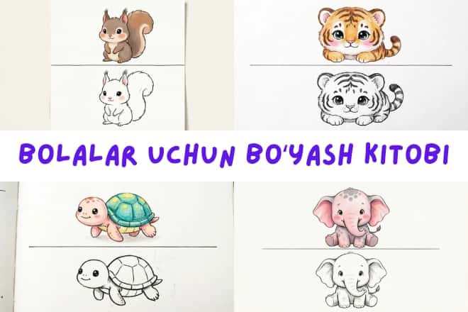 Bolalar uchun boʻyash kitobi ! 1