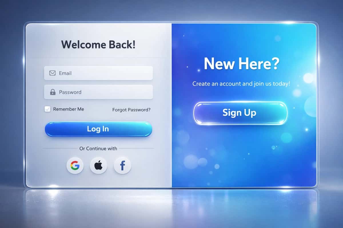 Login va Registration dizayn toʻplami 2
