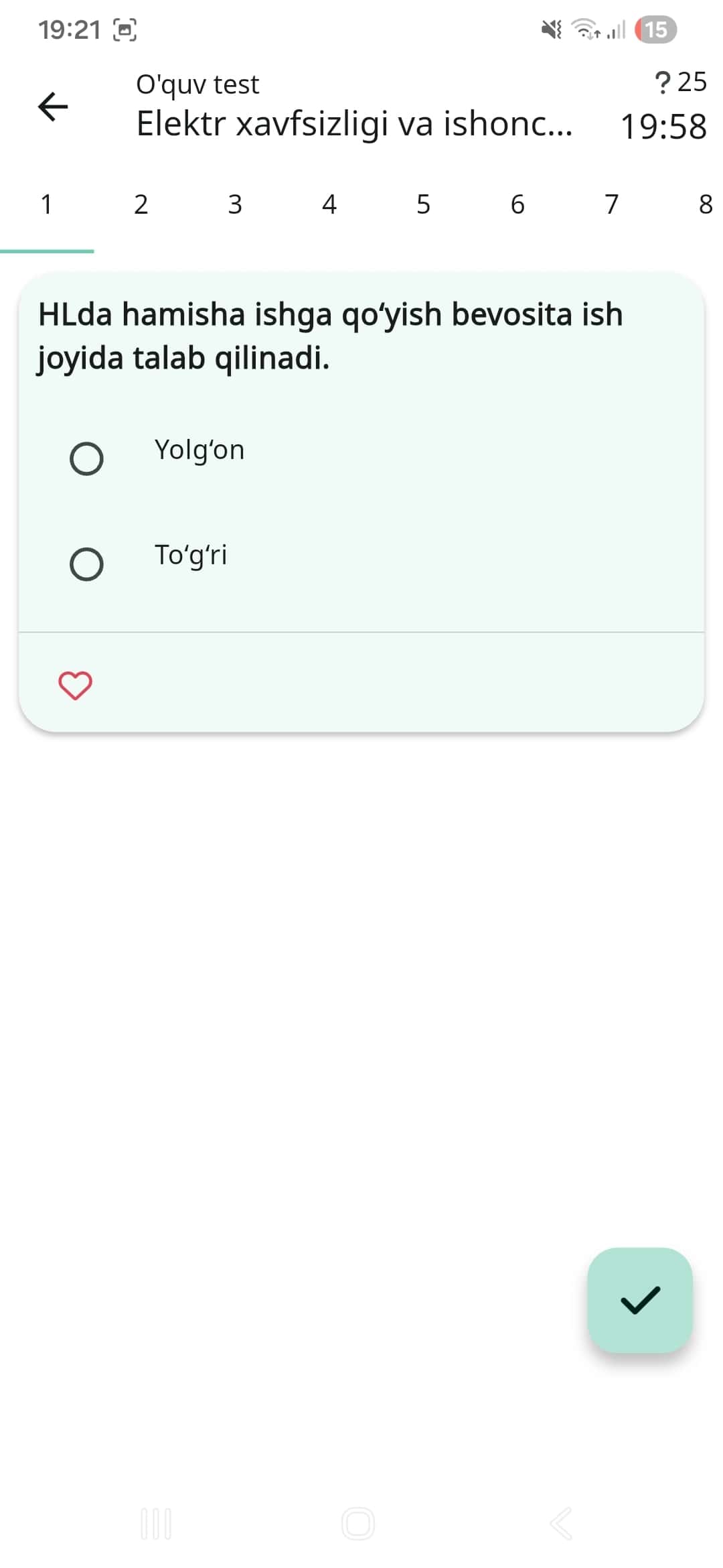 Elekyr xavfsizligi va ishonchliligi 1