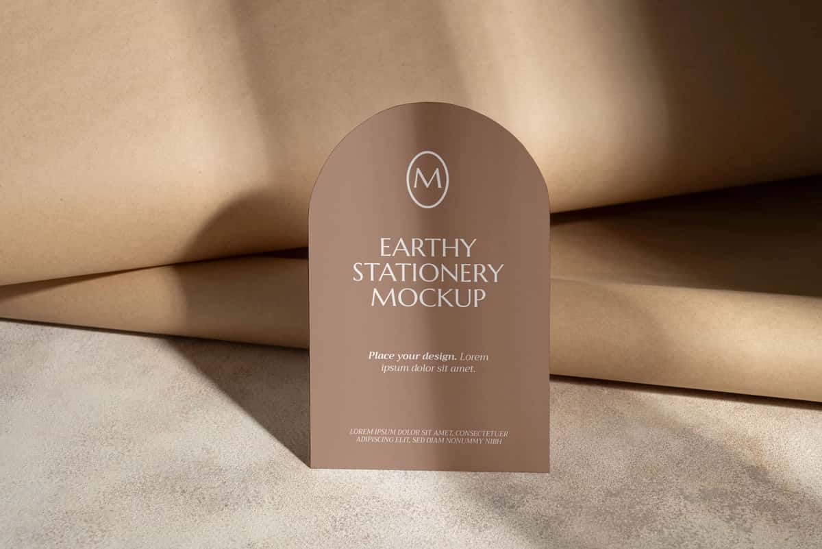 Yer ranglari kartasi maketi | Earth colors card mockup 1