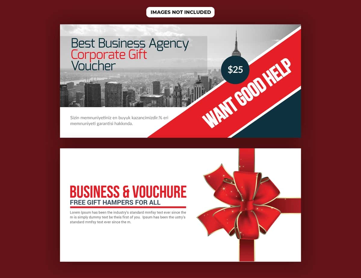 Zamonaviy biznes agentligi korporativ sovg'a vaucheri | Modern business agency corporate gift voucher 1
