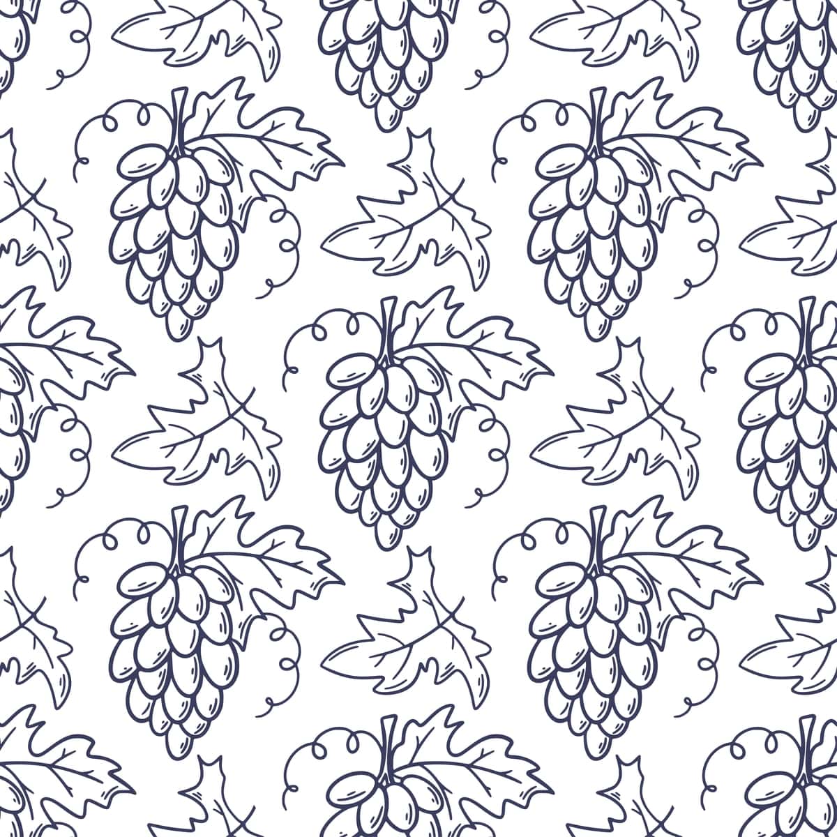 Tok novdalari siyoh eskizi choksiz naqsh uzumzor fon binafsha rang | Vine branches ink sketch seamless pattern grapevine background purple 1
