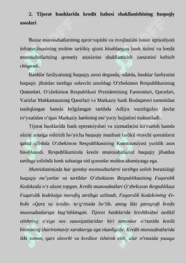 Kredit bo'yicha foiz stavkalari va ularga ta'sir qiluvchi omillar 8