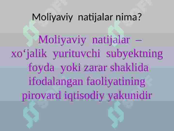 Moliyaviy natijalar tahlili 2