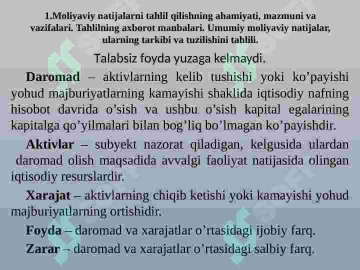 Moliyaviy natijalar tahlili 4