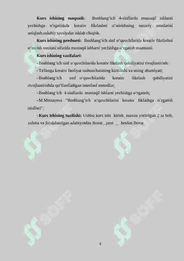 Boshlang‘ich sinflarda matematika fanidan mustaqil ishlarni tashkil etishda yozma topshiriqlardan foydalanish metodikasi 4-sinf misolida. 5