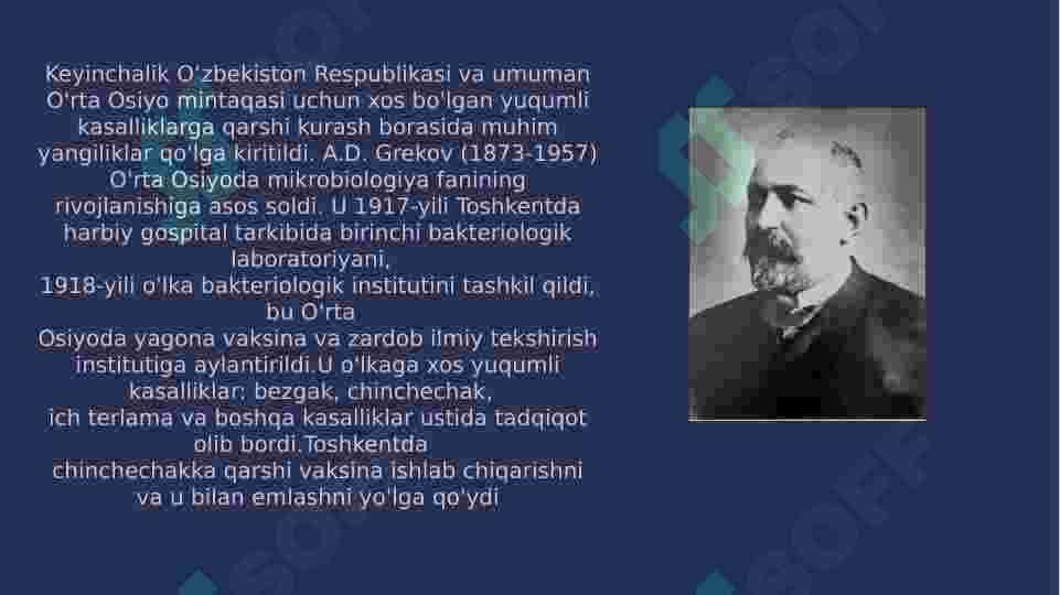 O'zbekistonda mikrobiologiya, virusologiya, immunologiya fanini tarixi va unga hissa qo'shgan olimlar 4