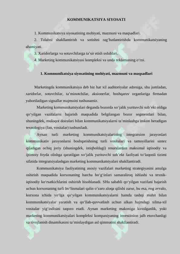 KOMMUNIKATSIYA SIYOSATI 1