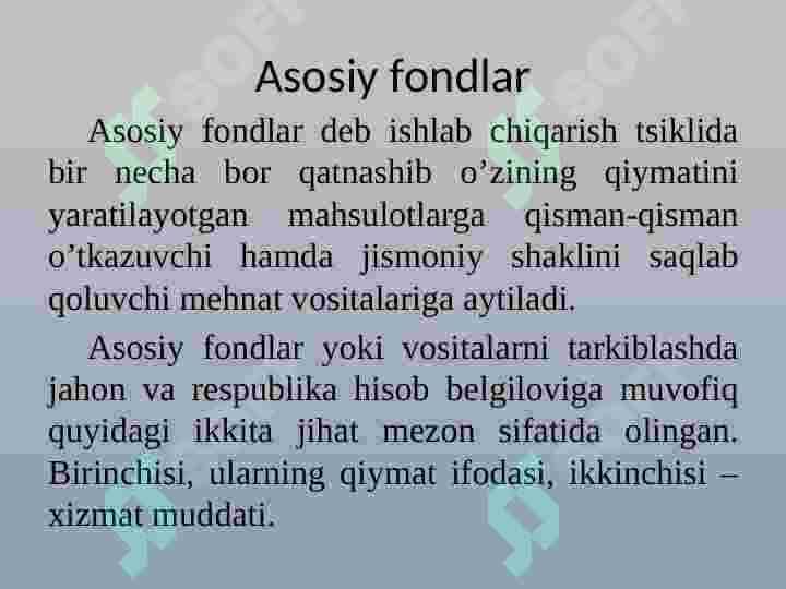 Xo‘jalik subyektlarining asosiy vositalar bilan ta’minlanganligi va ulardan foydalanish samaradorligining tahlili 4