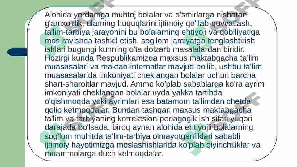 Chet elda alohida yordamga muhtoj  bolalarning inklyuziv ta’limi 2