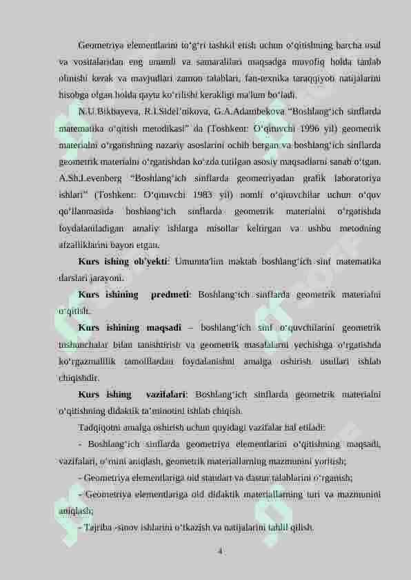 Geometrik mazmundagi masalalar va ularni o‘rgatish metodikasi (1-4 sinflar) 4