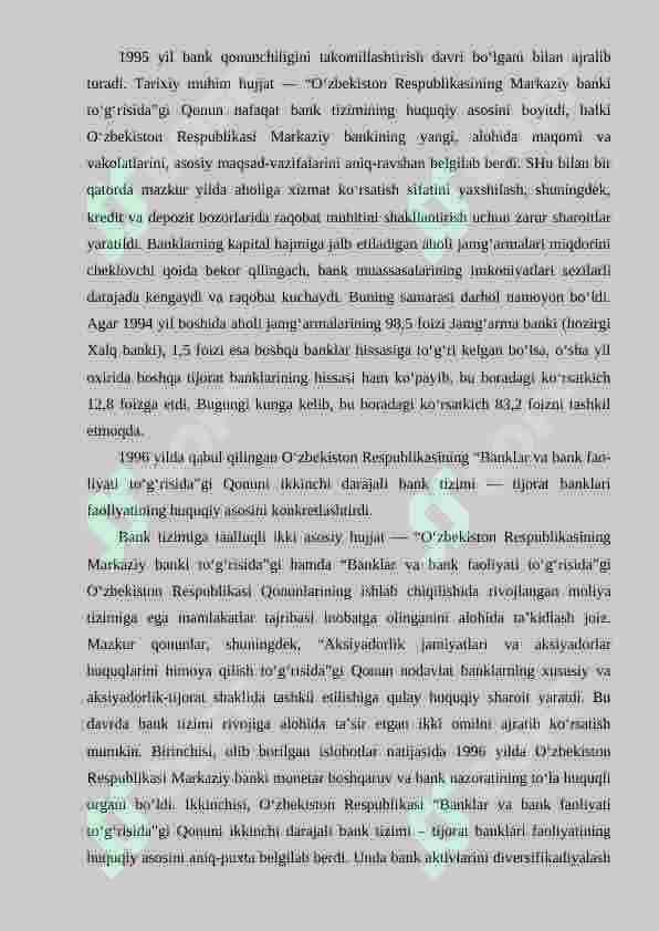 MARKAZIY BANK VA UNING FUNKSIYALARI 8