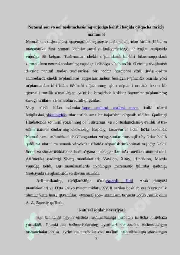 Natural son va nol tushunchasining vujudga kelishi tarixini o’rganish 2