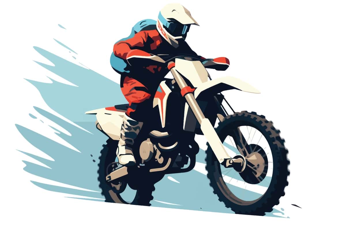 Dinamik motokross chavandozi tasviri | Dynamic motocross rider illustration 1