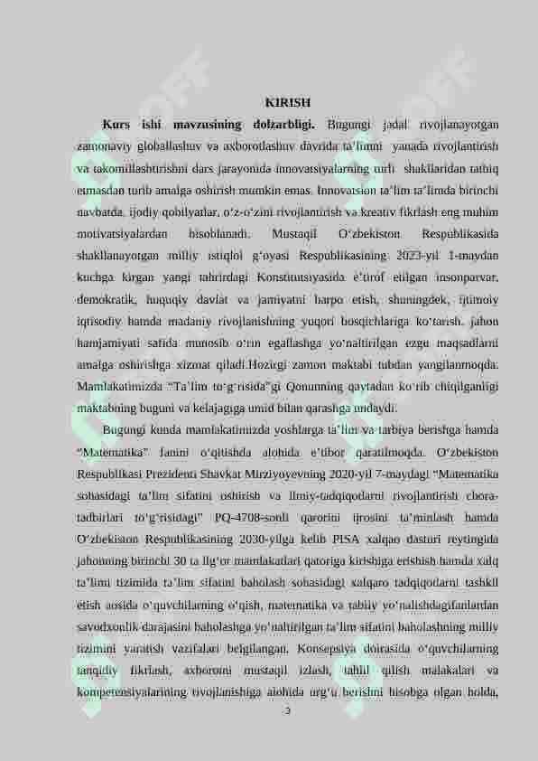 Boshlang‘ich sinf matematika darslarida innovatsion texnologiyalardan foydalanish 3