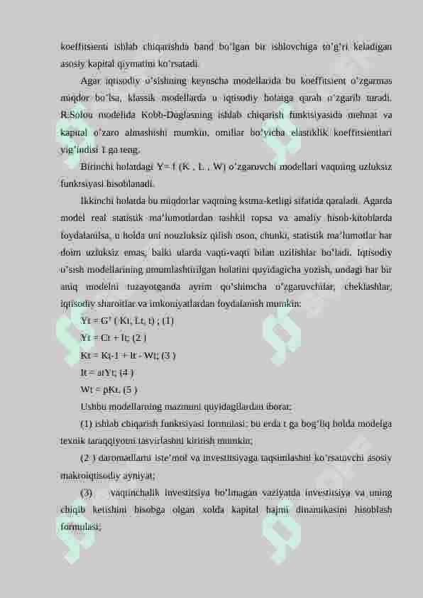 Iqtisodiy o'sish va neoklassik model 3