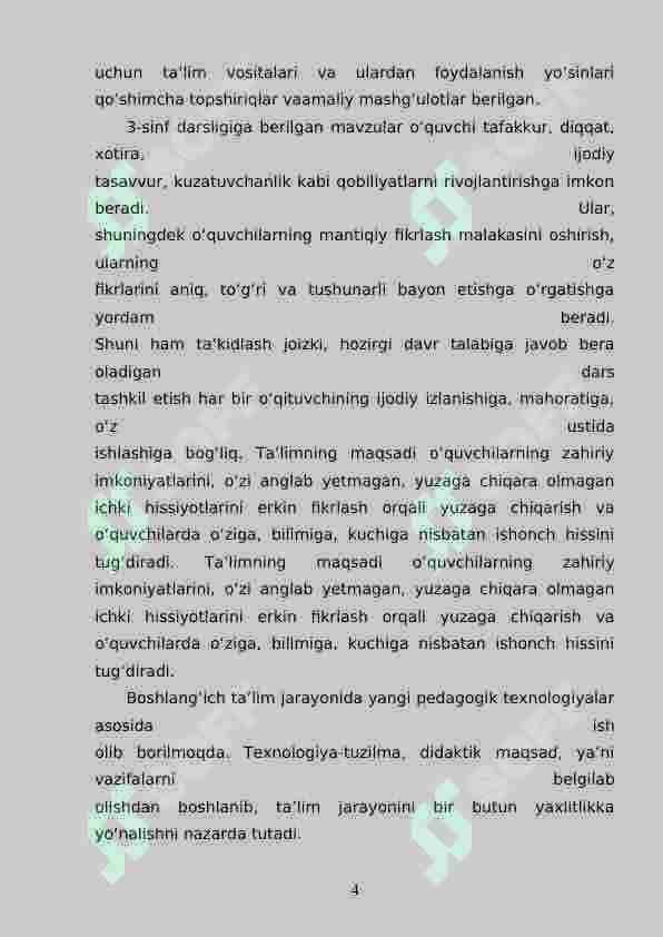 3-sinf o‘quvchilarini masala yechimini tekshirish asosida ijodiy ishlashga o‘rgatish metodikasi 4