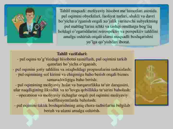 Pul oqimlari tahlili 4
