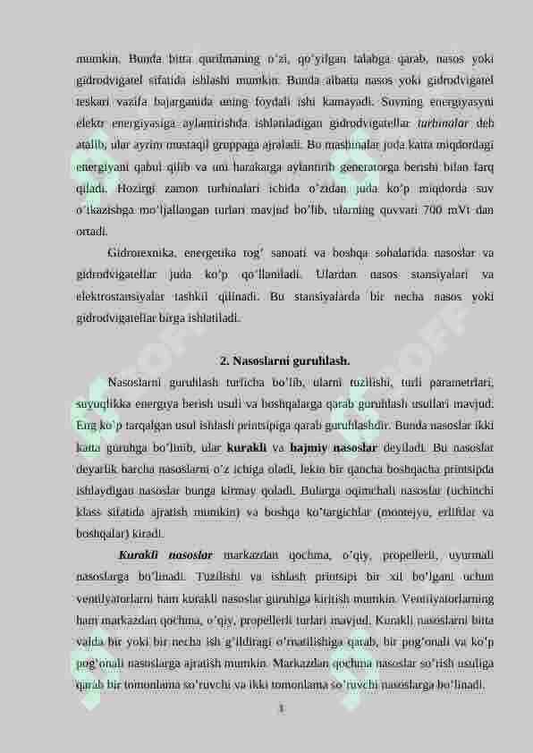 GIDROMASHINALAR HAQIDA UMUMIY MA’LUMOTLAR 3