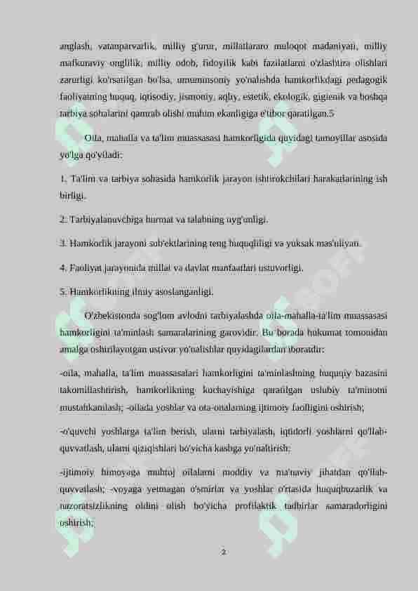 MAKTAB, OILA VA MAHALLALARINING HAMKORLIGI KONTSEPTSIYASINING AHAMIYATI VA MOHIYATI 2