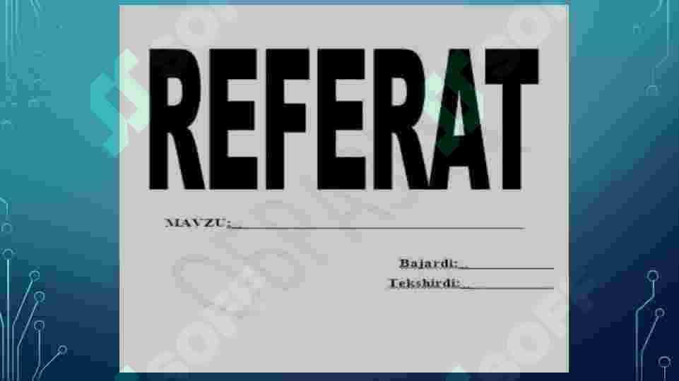 Referat. Referat turlar. 3