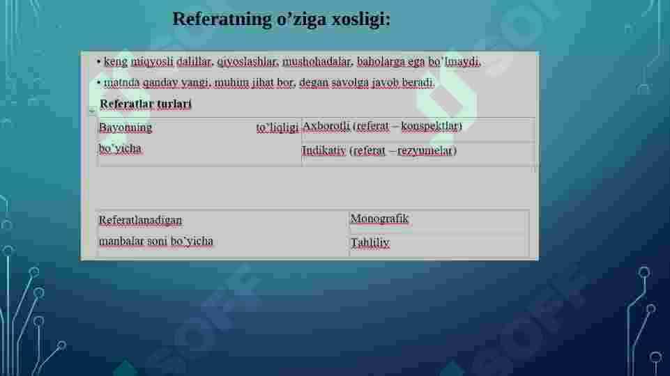 Referat. Referat turlar. 4