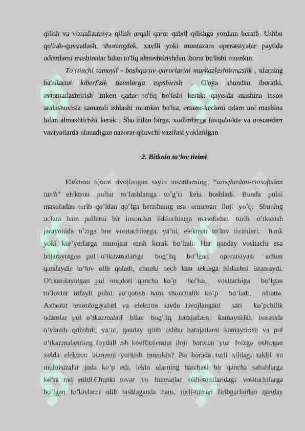 SANOATDA RAQAMLI TEXNOLOGIYALARDAN SAMARALI FOYDALANISH. “SANOAT-4.0” KONSEPSIYASI 8