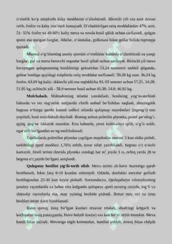 Rezavor meva ekinlarini yetishtirishning agrotexnik xususiyatlari 4