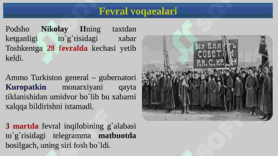 Turkistonda sovet xokimiyatini o‘rnatilishi 4