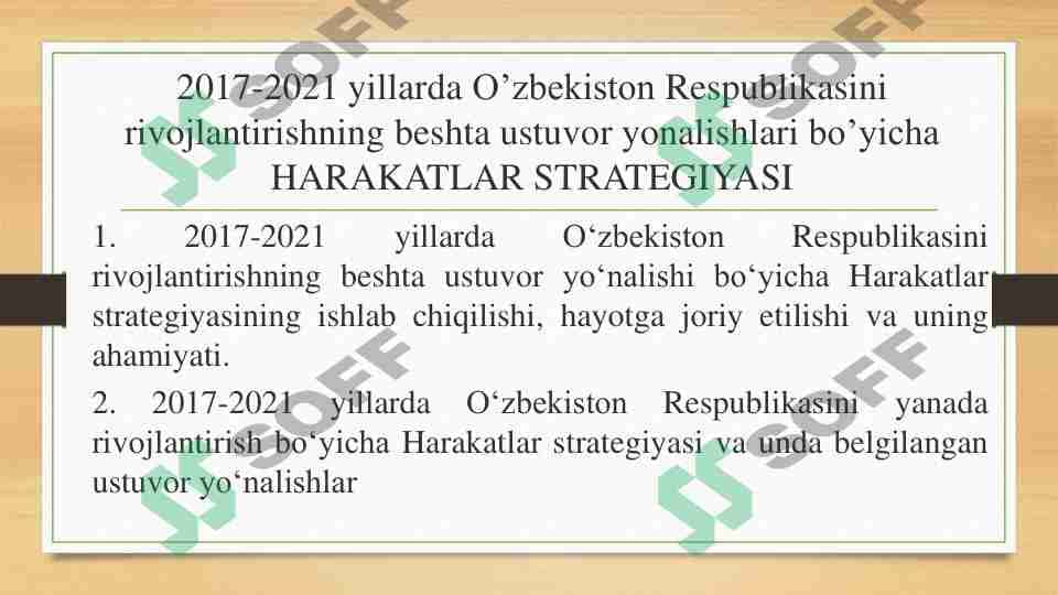Harakatlar strategiyasi 1