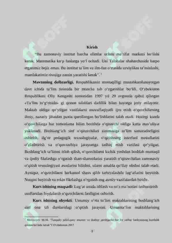 Lug‘at ustida ishlash orqali boshlang‘ich sinf o‘quvchilarining nutqini o‘stirish metodikasini takomillashtirish 3