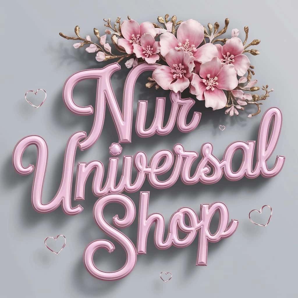 "Nur universal shop" kanal va guruhlari uchun tayyorlangan logotip. 2
