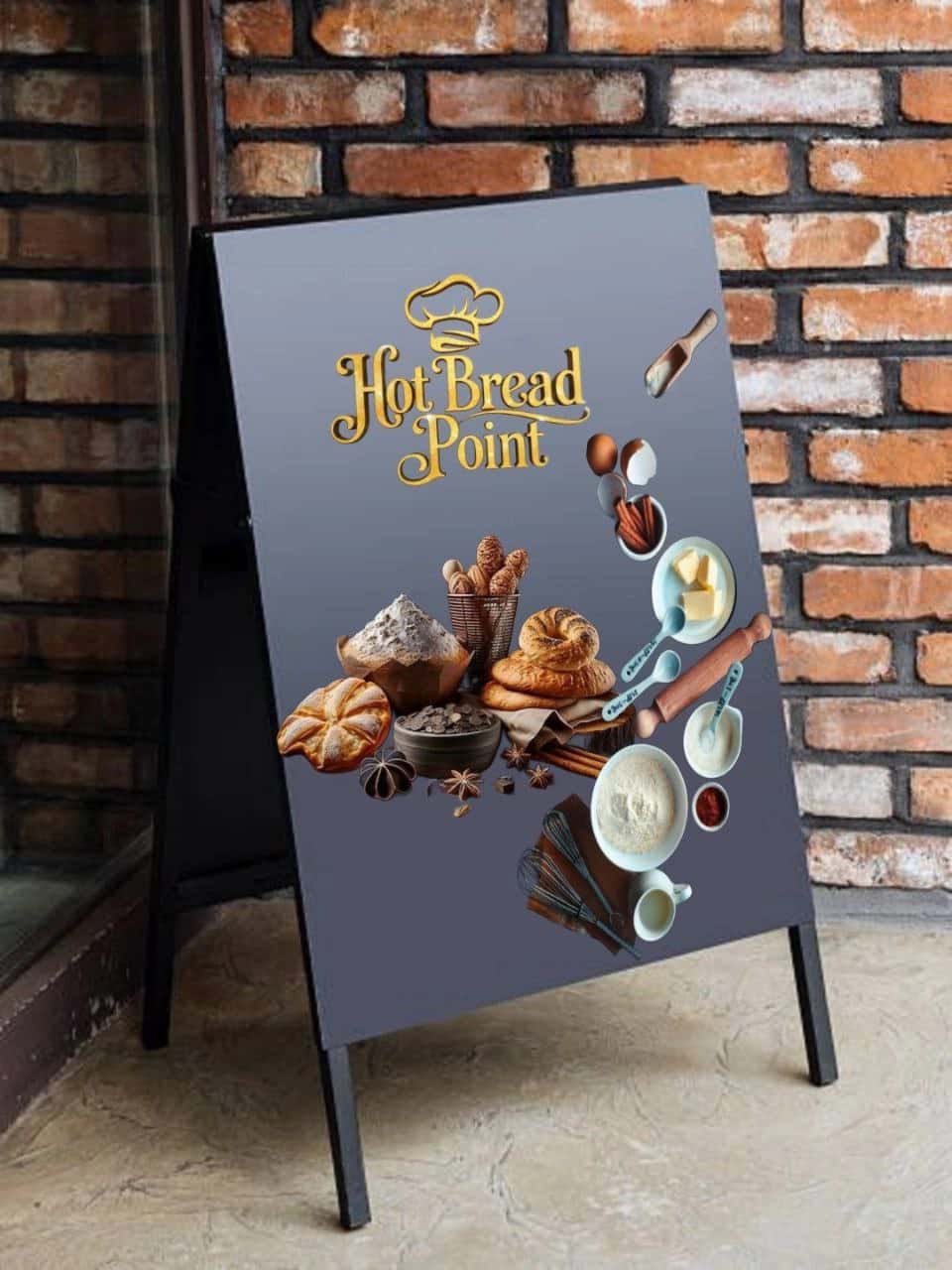 Hot Bread Point – Nonvoyxona uchun Logo va Qadoqlash Dizayni 2