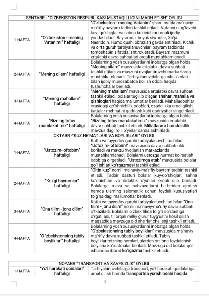 kelajak soati yillik reja 2